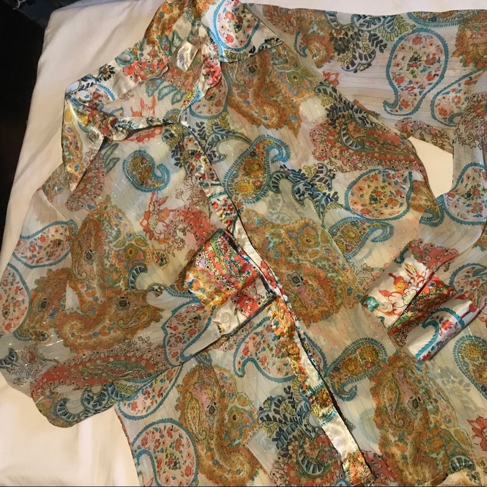 No Boundaries Translucent Button Down - image 1